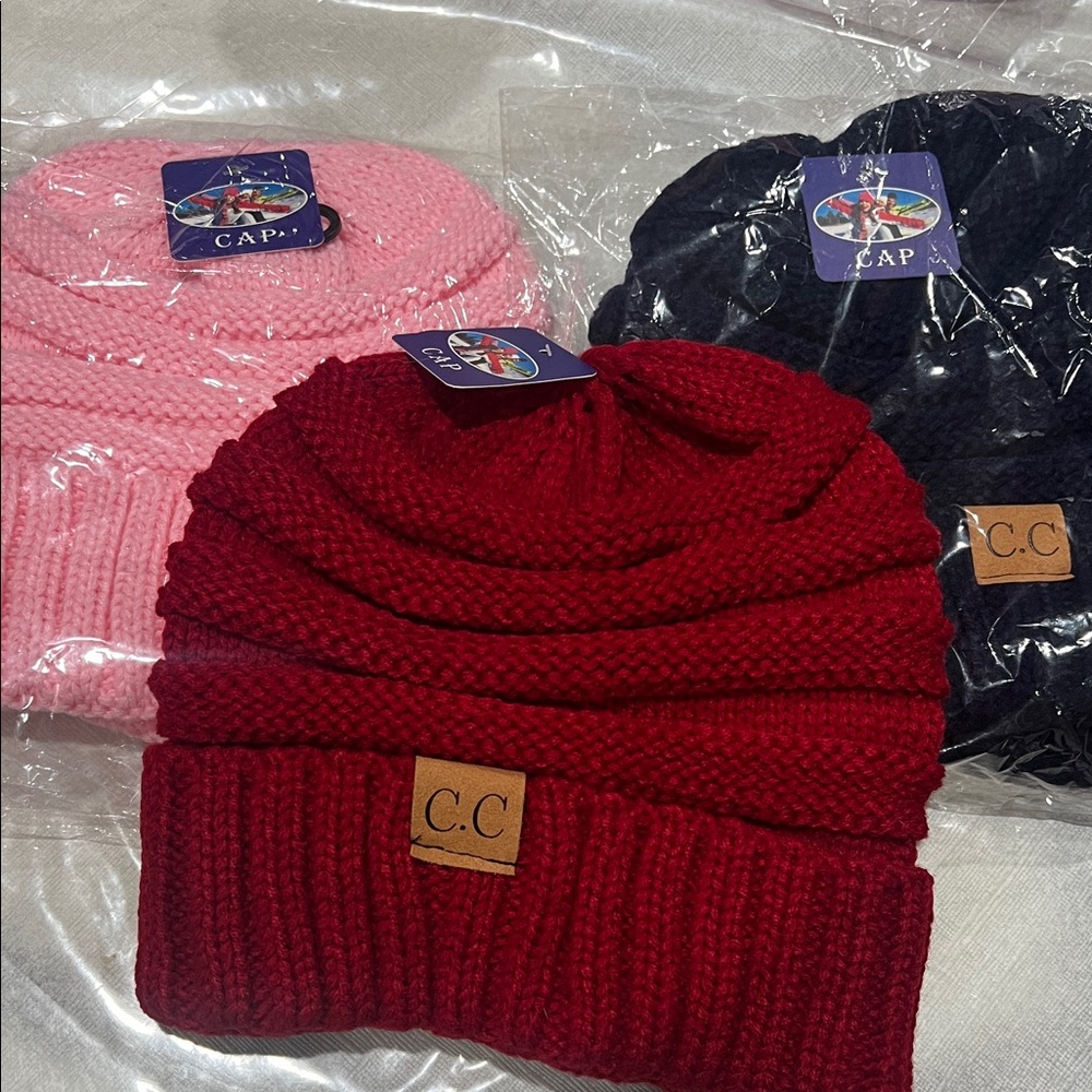 Fashion Women's Beanie - Red, Pink, Blue